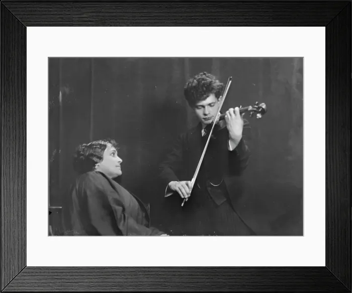 Framed Print : Mr. Tosha [sic] Seidel and an unidentified woman, portrait photograph, 1918 May 13. Creator: Arnold Genthe