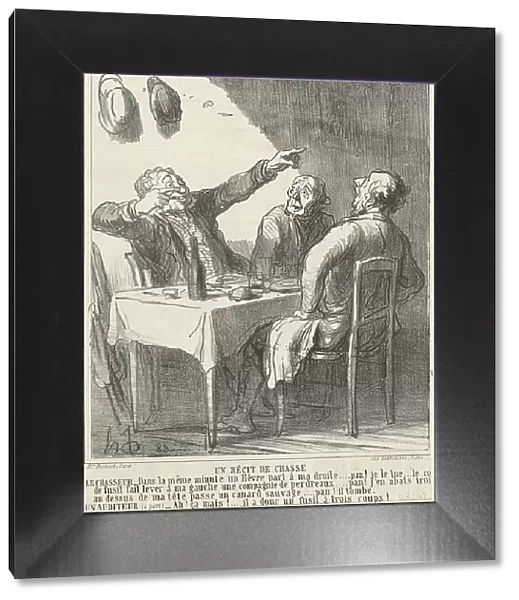 Un récit de chasse, 19th century. Creator: Honore Daumier