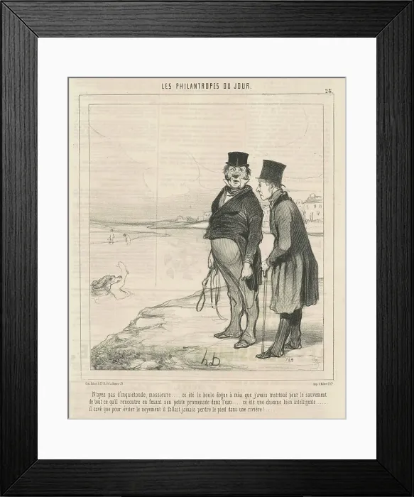 Framed Print : N'ayez pas d'inquiètoude... 19th century. Creator: Honore Daumier Framed Print : N'ayez pas d'inquiètoude... 19th century. Creator: Honore Daumier