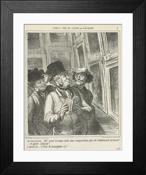Framed Print : Le visiteur... 19th century. Creator: Honore Daumier Framed Print : Le visiteur... 19th century. Creator: Honore Daumier