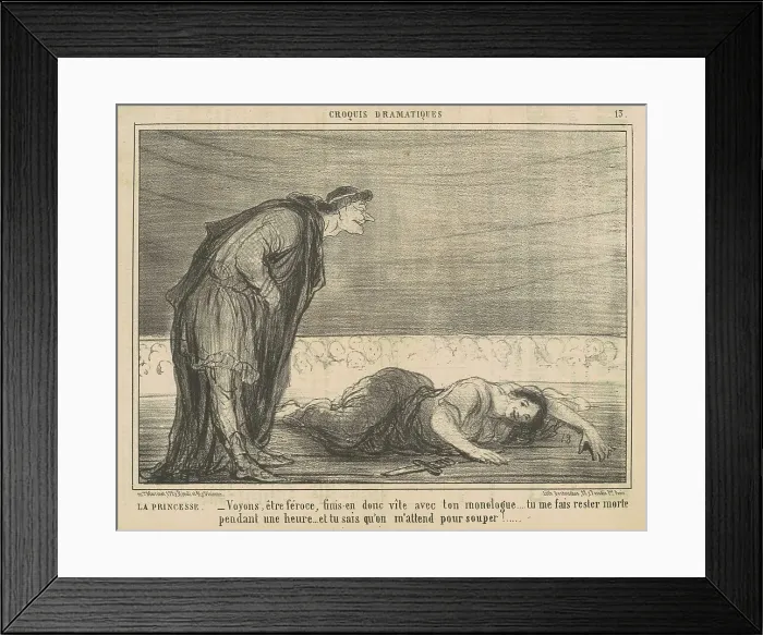 Framed Print : La princesse, 19th century. Creator: Honore Daumier Framed Print : La princesse, 19th century. Creator: Honore Daumier