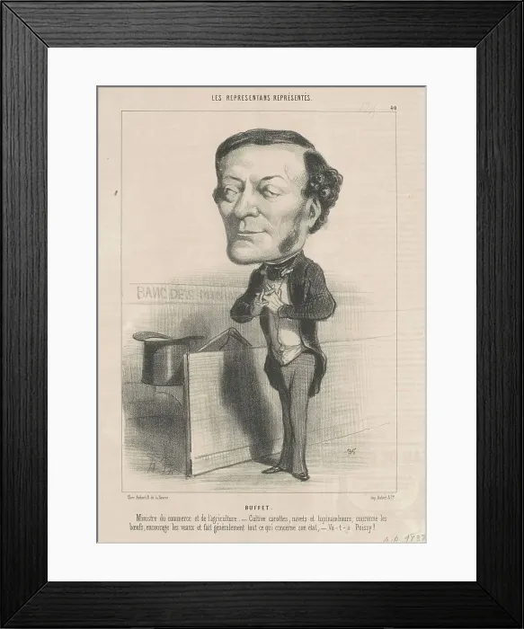 Framed Print : Louis-Joseph Buffet, 19th century. Creator: Honore Daumier Framed Print : Louis-Joseph Buffet, 19th century. Creator: Honore Daumier