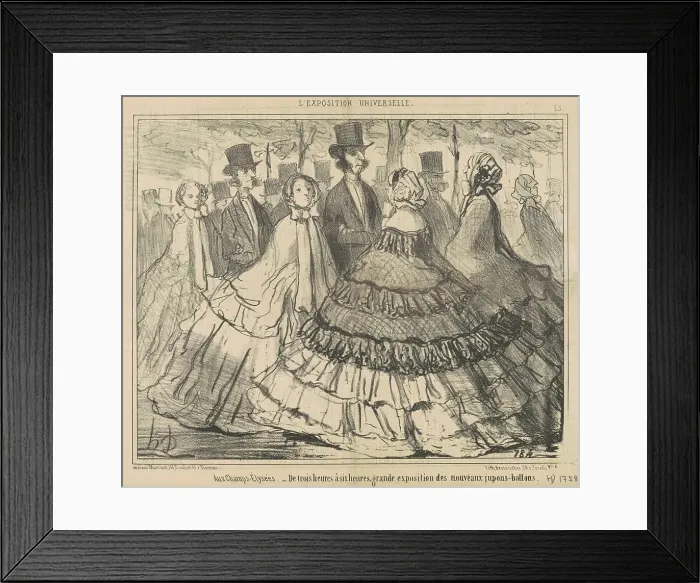 Framed Print : Aux Champs-Elysées...De trois a six heures, 19th century. Creator: Honore Daumier Framed Print : Aux Champs-Elysées...De trois a six heures, 19th century. Creator: Honore Daumier