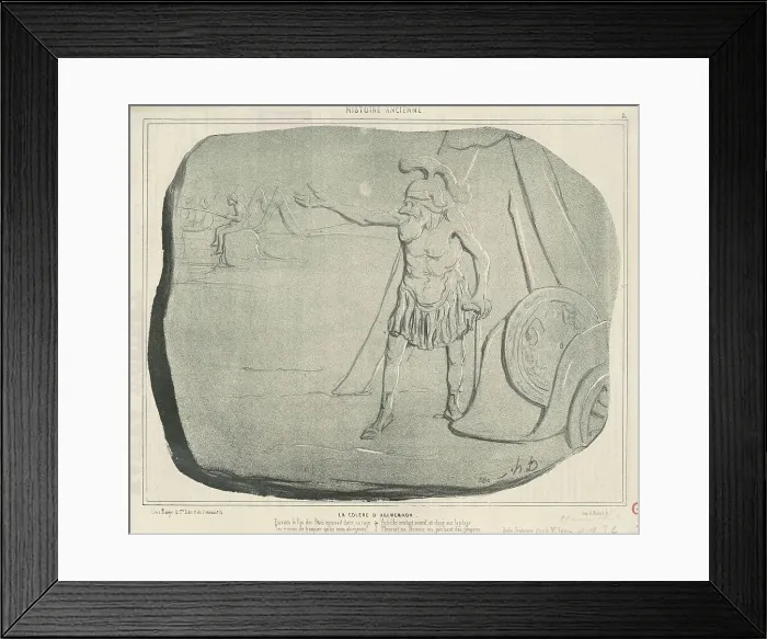 Framed Print : La colére d'Agamemnon, 19th century. Creator: Honore Daumier Framed Print : La colére d'Agamemnon, 19th century. Creator: Honore Daumier