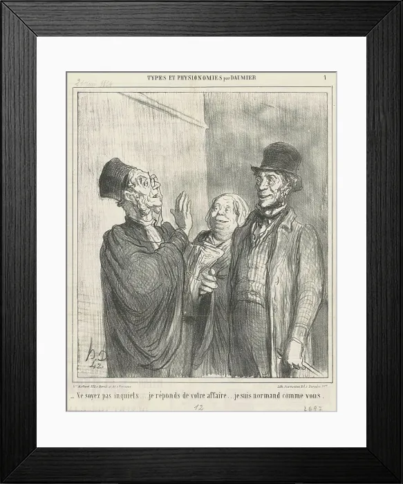 Framed Print : Ne soyez pas inquiets... 19th century. Creator: Honore Daumier Framed Print : Ne soyez pas inquiets... 19th century. Creator: Honore Daumier