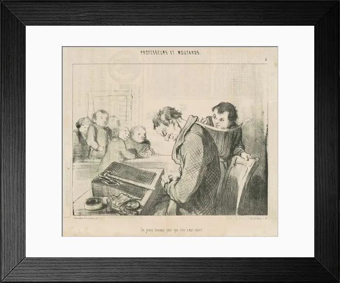 Framed Print : Un jeune homme pour qui rien n'est sacre, 19th century. Creator: Honore Daumier Framed Print : Un jeune homme pour qui rien n'est sacre, 19th century. Creator: Honore Daumier