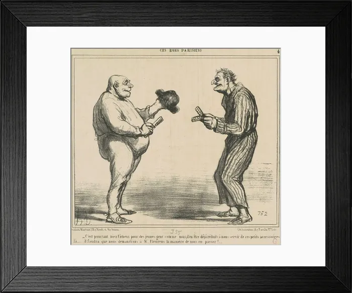 Framed Print : C'est pourtant bien facheux pour... 19th century. Creator: Honore Daumier Framed Print : C'est pourtant bien facheux pour... 19th century. Creator: Honore Daumier