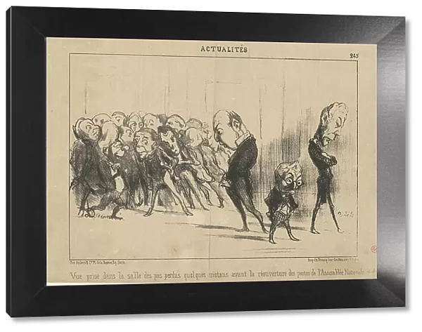 Vue prise dans la salle des pas perdus... 19th century. Creator: Honore Daumier