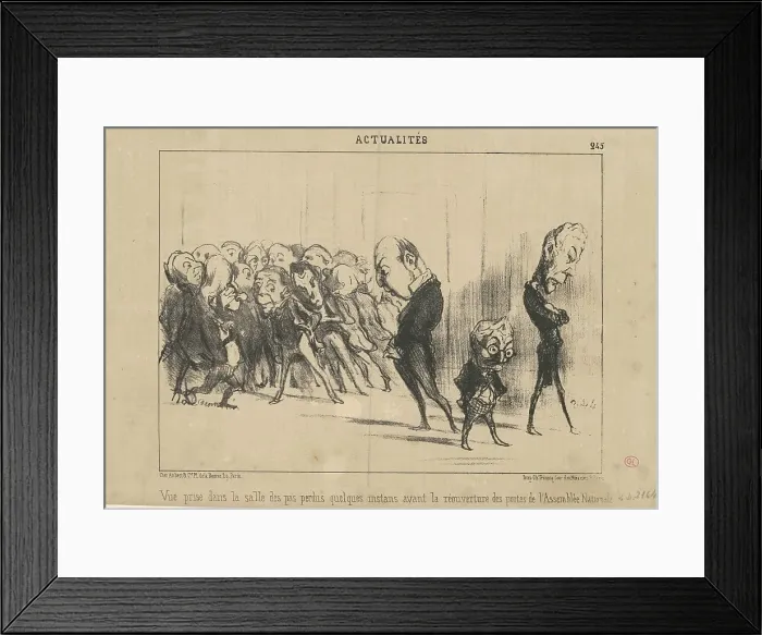 Framed Print : Vue prise dans la salle des pas perdus... 19th century. Creator: Honore Daumier Framed Print : Vue prise dans la salle des pas perdus... 19th century. Creator: Honore Daumier