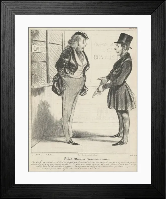 Framed Print : Robert Macaire commissionnaire, 19th century. Creator: Honore Daumier