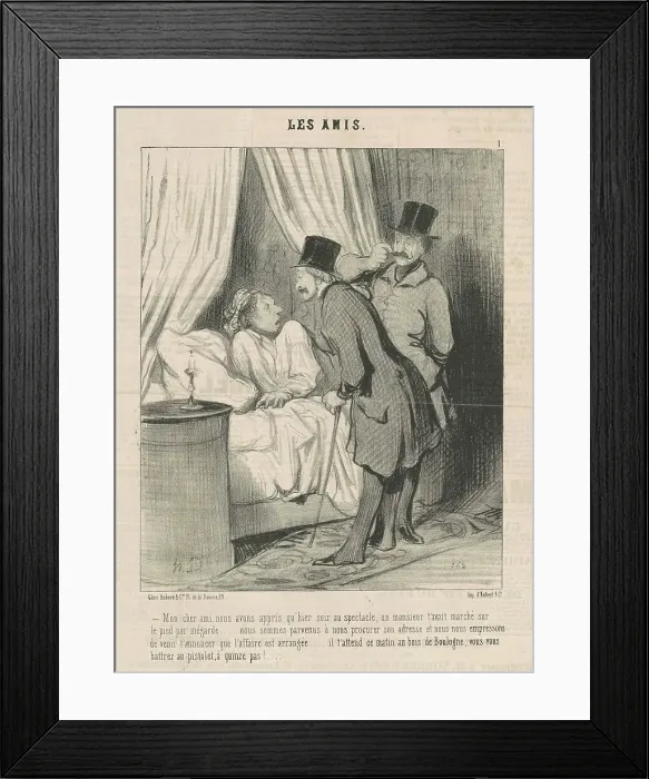 Framed Print : Mon cher ami, nous avons appris... 19th century. Creator: Honore Daumier Framed Print : Mon cher ami, nous avons appris... 19th century. Creator: Honore Daumier