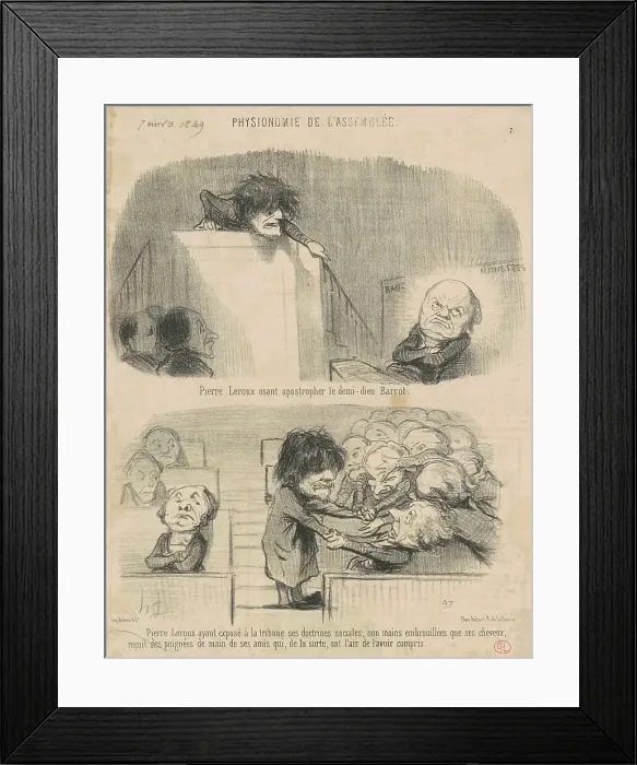 Framed Print : Pierre Leroux Osant apostrophe... 19th century. Creator: Honore Daumier Framed Print : Pierre Leroux Osant apostrophe... 19th century. Creator: Honore Daumier