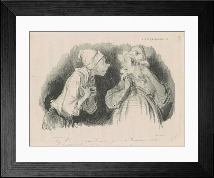 Framed Print : M'ame Bonneau... J'aime m'ame Bonneau moi!... 19th century. Creator: Honore Daumier Framed Print : M'ame Bonneau... J'aime m'ame Bonneau moi!... 19th century. Creator: Honore Daumier