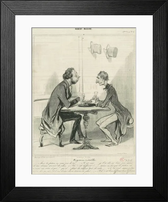 Framed Print : Argument irrésistible, 19th century. Creator: Honore Daumier Framed Print : Argument irrésistible, 19th century. Creator: Honore Daumier