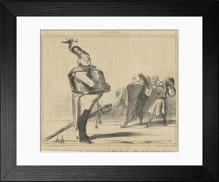 Framed Print : Comment, ils emportent mon argent... 19th century. Creator: Honore Daumier Framed Print : Comment, ils emportent mon argent... 19th century. Creator: Honore Daumier