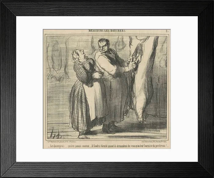 Framed Print : Les bourgeois... 19th century. Creator: Honore Daumier Framed Print : Les bourgeois... 19th century. Creator: Honore Daumier