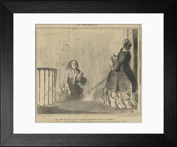 Framed Print : Ma chére, je vous apporte une potiche... 19th century. Creator: Honore Daumier Framed Print : Ma chére, je vous apporte une potiche... 19th century. Creator: Honore Daumier
