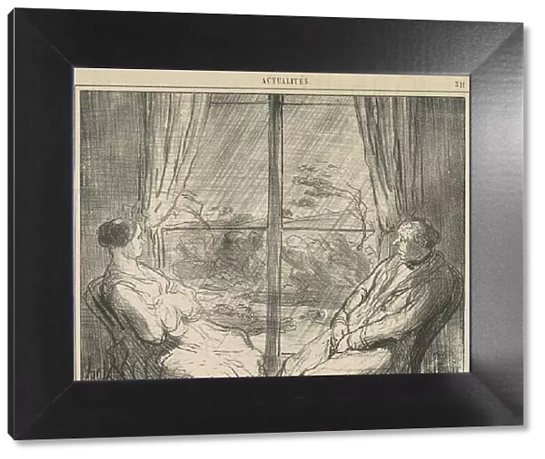 Ayant eu... l'idée d'aller... 19th century. Creator: Honore Daumier