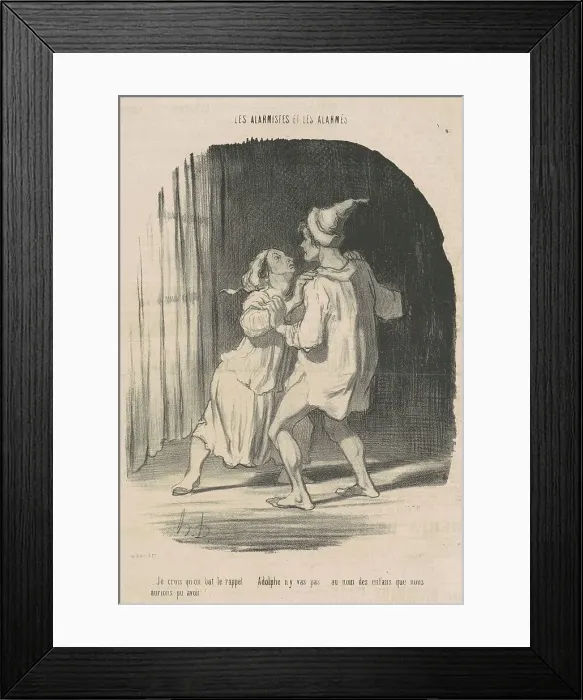 Framed Print : Je crois qu'on bat le rappel... 19th century. Creator: Honore Daumier Framed Print : Je crois qu'on bat le rappel... 19th century. Creator: Honore Daumier