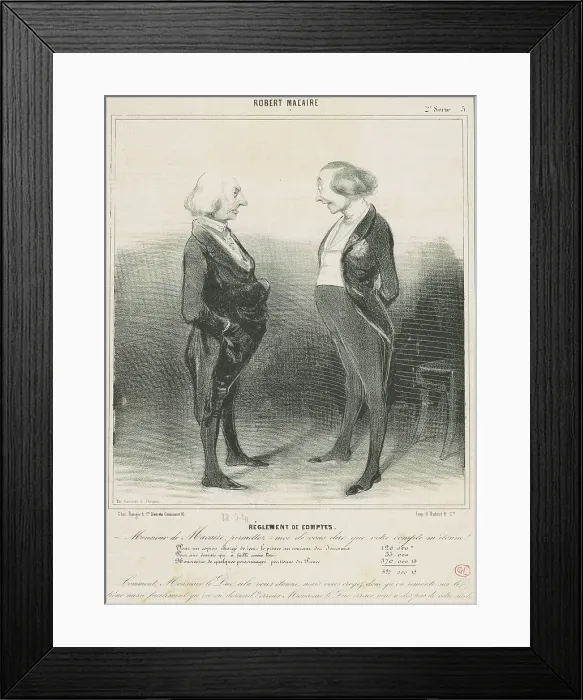 Framed Print : Réglement de comptes, 19th century. Creator: Honore Daumier Framed Print : Réglement de comptes, 19th century. Creator: Honore Daumier