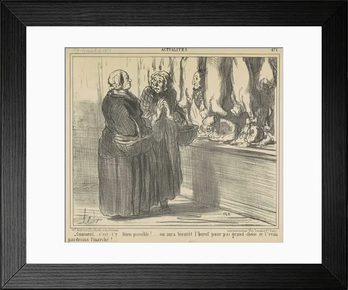 Framed Print : Comment... c'est-t'y dieu possible!... 19th century. Creator: Honore Daumier Framed Print : Comment... c'est-t'y dieu possible!... 19th century. Creator: Honore Daumier