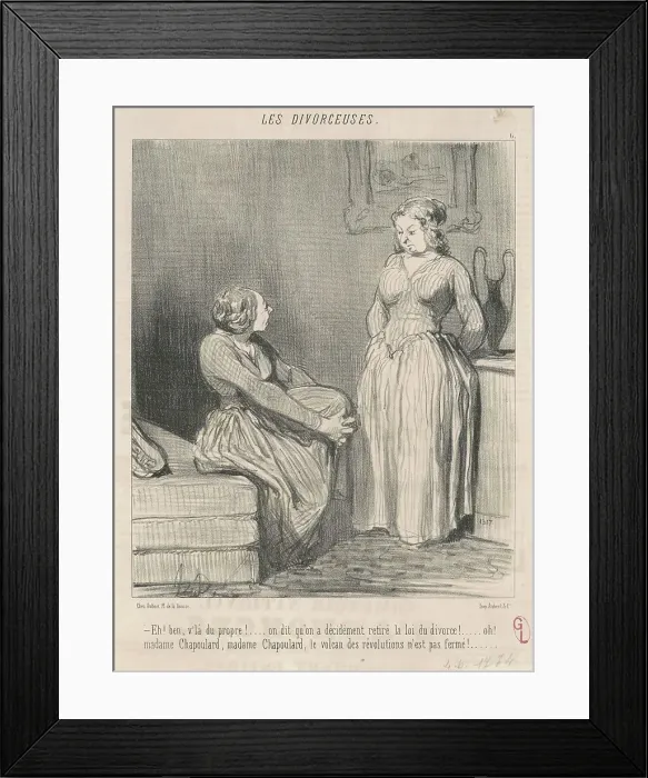 Framed Print : Eh! Ben, v'la du propre!... on dit... 19th century. Creator: Honore Daumier Framed Print : Eh! Ben, v'la du propre!... on dit... 19th century. Creator: Honore Daumier