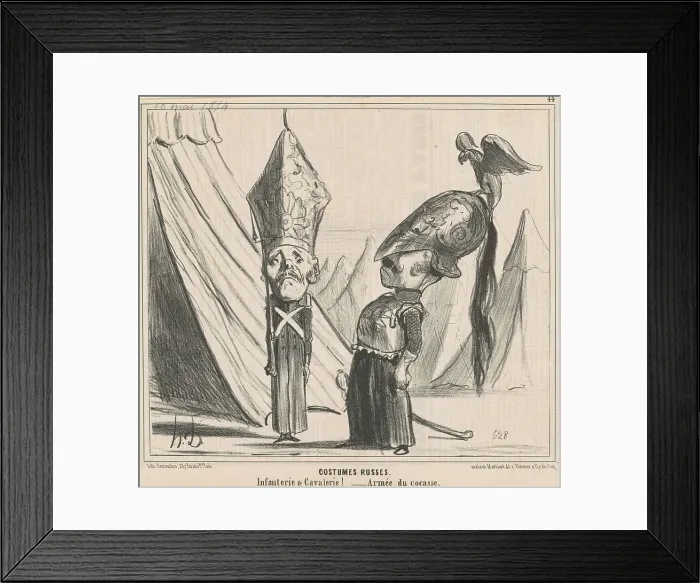 Framed Print : Costumes russes, 19th century. Creator: Honore Daumier Framed Print : Costumes russes, 19th century. Creator: Honore Daumier