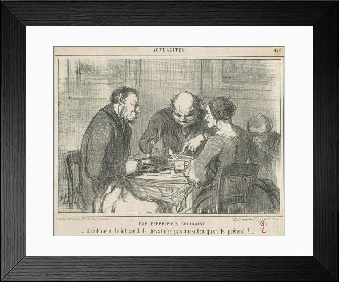 Framed Print : Une expèrience culinaire, 19th century. Creator: Honore Daumier Framed Print : Une expèrience culinaire, 19th century. Creator: Honore Daumier