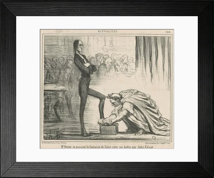Framed Print : Mr Hume se passant la fantaisie... 19th century. Creator: Honore Daumier Framed Print : Mr Hume se passant la fantaisie... 19th century. Creator: Honore Daumier