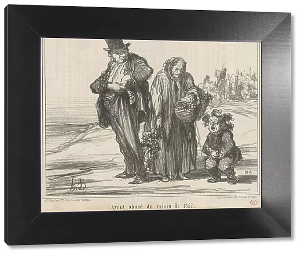 Ayant abusé du raisin de 1857, 19th century. Creator: Honore Daumier