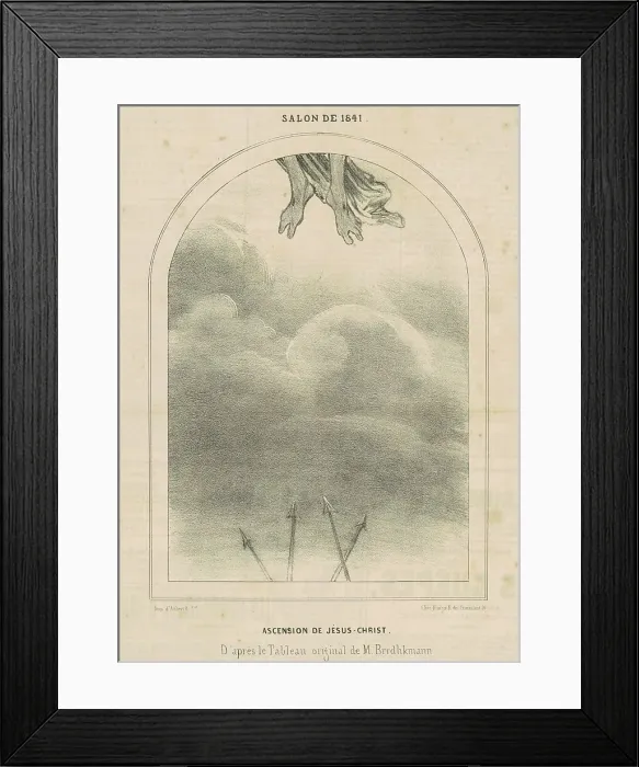 Framed Print : Ascension de Jèsus-Christ, 19th century. Creator: Honore Daumier Framed Print : Ascension de Jèsus-Christ, 19th century. Creator: Honore Daumier