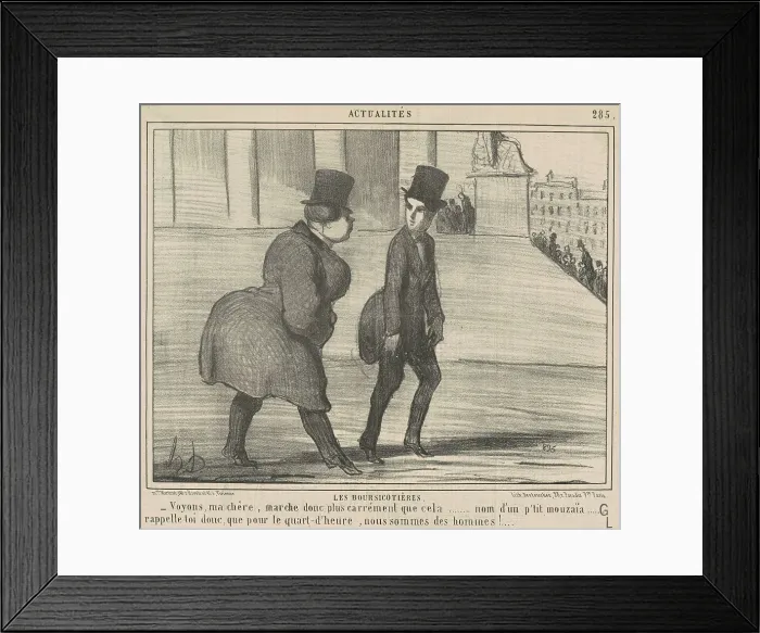 Framed Print : Le boursicotières... Voyons, ma chère... 19th century. Creator: Honore Daumier Framed Print : Le boursicotières... Voyons, ma chère... 19th century. Creator: Honore Daumier