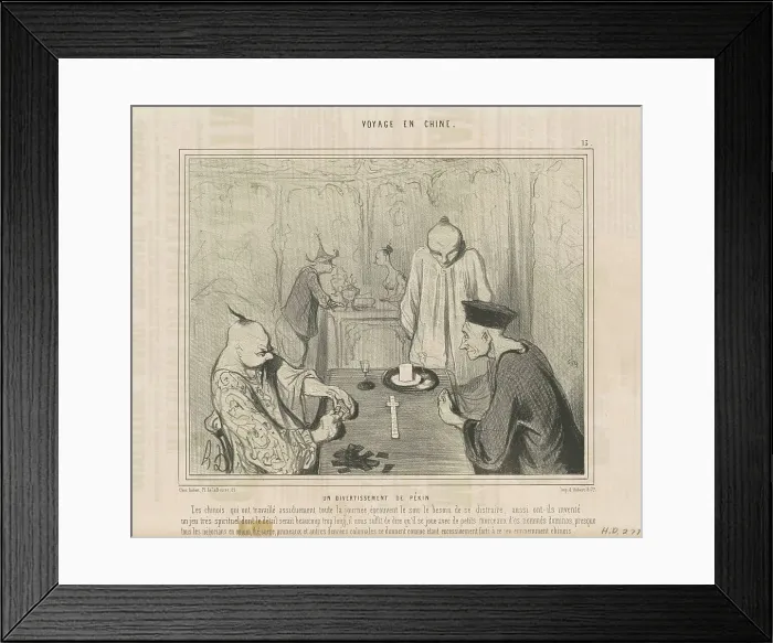 Framed Print : Un divertissement de pékin, 19th century. Creator: Honore Daumier Framed Print : Un divertissement de pékin, 19th century. Creator: Honore Daumier