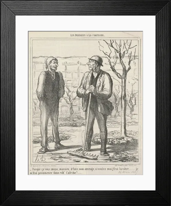Framed Print : Pisque ca vous amuse... 19th century. Creator: Honore Daumier Framed Print : Pisque ca vous amuse... 19th century. Creator: Honore Daumier