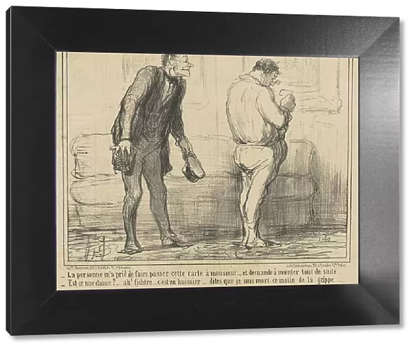 La personne... demande a monter tout de suite... 19th century. Creator: Honore Daumier