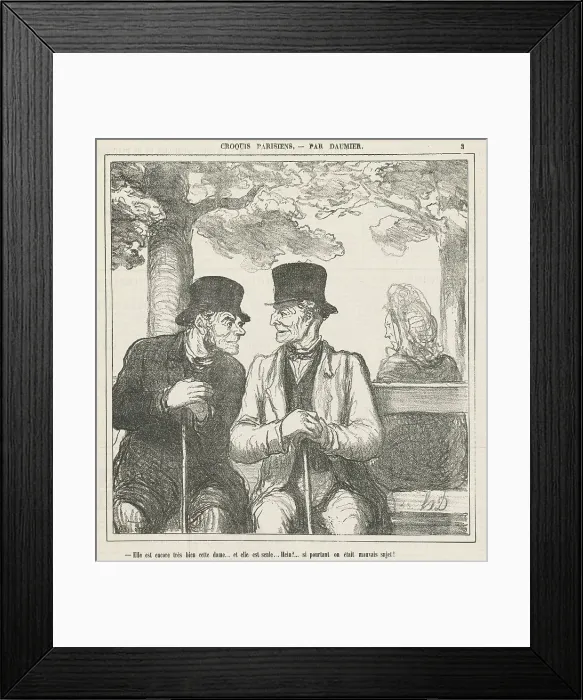 Framed Print : Elle est encore très bien, cette dame... 19th century. Creator: Honore Daumier Framed Print : Elle est encore très bien, cette dame... 19th century. Creator: Honore Daumier