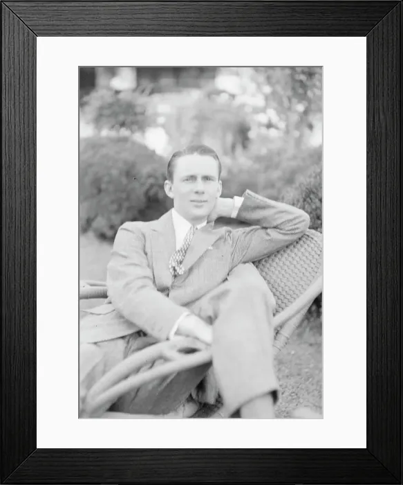 Framed Print : Moseley, F.S. Mr. seated outdoors, 1931 June 14. Creator: Arnold Genthe Framed Print : Moseley, F.S. Mr. seated outdoors, 1931 June 14. Creator: Arnold Genthe