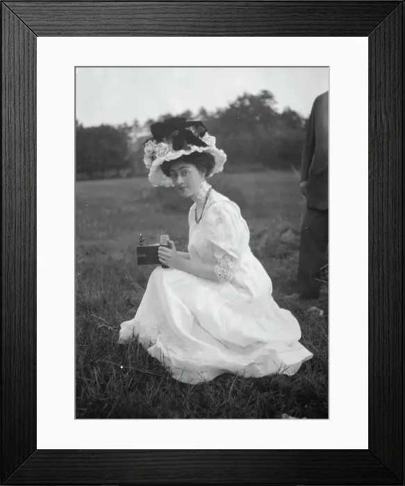 Framed Print : Rainsford, Mrs. seated outdoors, between 1922 and 1924. Creator: Arnold Genthe Framed Print : Rainsford, Mrs. seated outdoors, between 1922 and 1924. Creator: Arnold Genthe