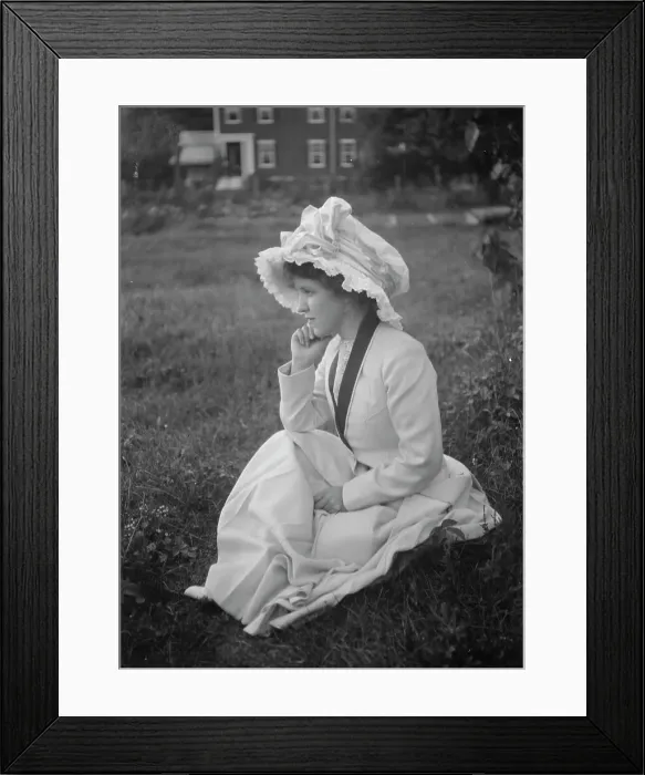 Framed Print : Rainsford, Mrs. seated outdoors, between 1922 and 1924. Creator: Arnold Genthe Framed Print : Rainsford, Mrs. seated outdoors, between 1922 and 1924. Creator: Arnold Genthe