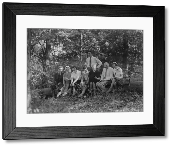 Framed Print : Rothbart, Albert, Mr. group, in the woods, between 1920 and 1935. Creator: Arnold Genthe Framed Print : Rothbart, Albert, Mr. group, in the woods, between 1920 and 1935. Creator: Arnold Genthe