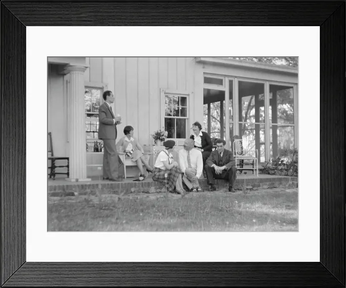 Framed Print : Rothbart, Albert, Mr. group, seated on a porch, between 1920 and 1935. Creator: Arnold Genthe Framed Print : Rothbart, Albert, Mr. group, seated on a porch, between 1920 and 1935. Creator: Arnold Genthe