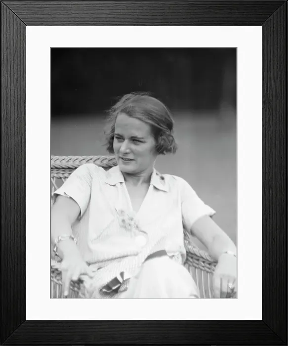 Framed Print : Sexton, Mrs. seated outdoors, 1932 July 10. Creator: Arnold Genthe Framed Print : Sexton, Mrs. seated outdoors, 1932 July 10. Creator: Arnold Genthe