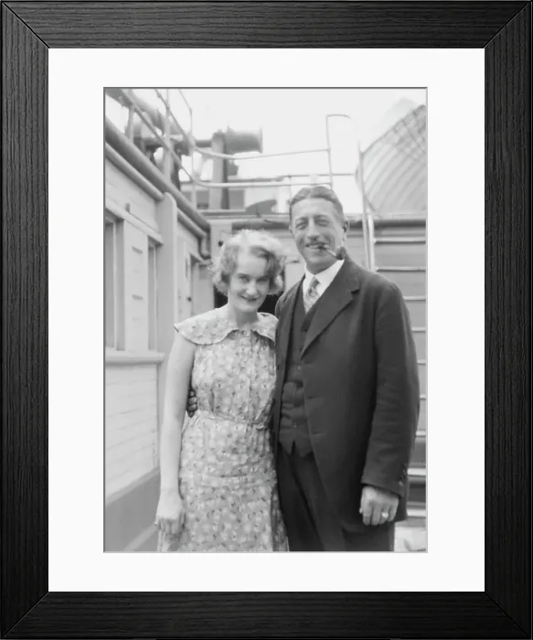Framed Print : Von Lueckner, Felix, Count, and Countess, standing outdoors, 1931 June 5. Creator: Arnold Genthe Framed Print : Von Lueckner, Felix, Count, and Countess, standing outdoors, 1931 June 5. Creator: Arnold Genthe
