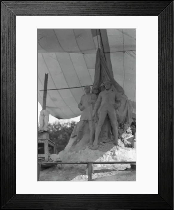 Framed Print : Sculpture by Mr. Gutzon Borglum, between 1915 and 1917. Creator: Arnold Genthe Framed Print : Sculpture by Mr. Gutzon Borglum, between 1915 and 1917. Creator: Arnold Genthe