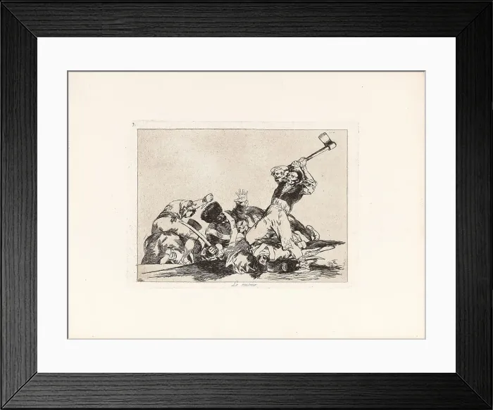 Framed Print : Los Desastres de la Guerra (The Disasters of War), Plate 3: Lo mismo (The same), 1810s. Creator: Goya, Francisco, de (1746-1828) Framed Print : Los Desastres de la Guerra (The Disasters of War), Plate 3: Lo mismo (The same), 1810s. Creator: Goya, Francisco, de (1746-1828)
