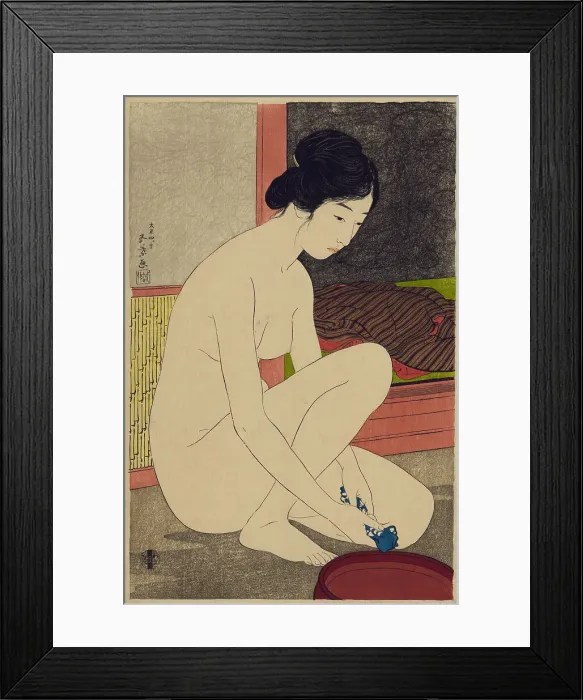 Framed Print : Woman after a bath, 1915. Creator: Hashiguchi, Goyo (1881-1921) Framed Print : Woman after a bath, 1915. Creator: Hashiguchi, Goyo (1881-1921)