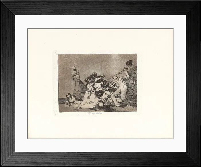 Framed Print : Los Desastres de la Guerra (The Disasters of War), Plate 5: Y son fieràs (And are like... 1810s. Creator: Goya, Francisco, de (1746-1828) Framed Print : Los Desastres de la Guerra (The Disasters of War), Plate 5: Y son fieràs (And are like... 1810s. Creator: Goya, Francisco, de (1746-1828)