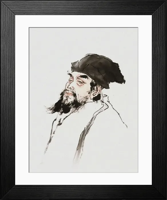 Framed Print : Portrait of the poet Feng Menglong (1574-1646). Creator: Anonymous Framed Print : Portrait of the poet Feng Menglong (1574-1646). Creator: Anonymous