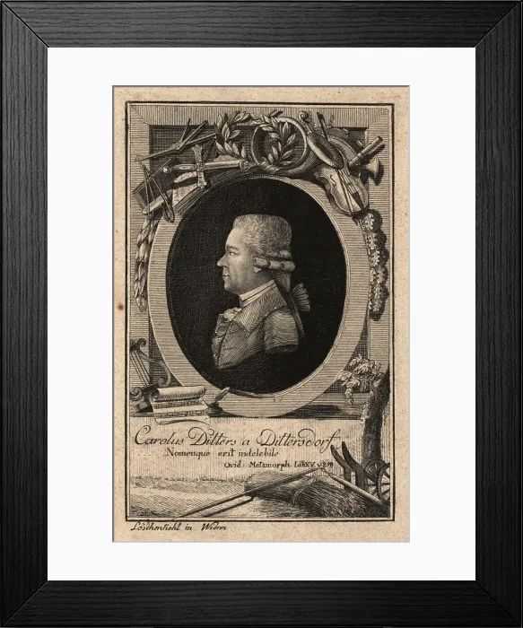 Framed Print : Portrait of the composer Carl Ditters von Dittersdorf (1739-1799), 1786. Creator: Loeschenkohl, Johann Hieronymus (1753-1807) Framed Print : Portrait of the composer Carl Ditters von Dittersdorf (1739-1799), 1786. Creator: Loeschenkohl, Johann Hieronymus (1753-1807)