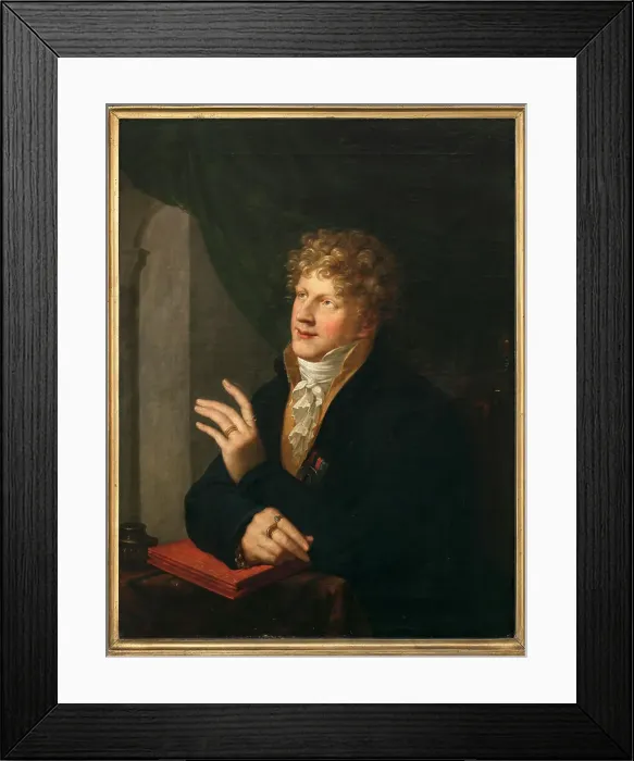 Framed Print : Portrait of Augustus, Duke of Saxe-Gotha-Altenburg (1772-1822). Creator: Grassi, Józef (1757-1838) Framed Print : Portrait of Augustus, Duke of Saxe-Gotha-Altenburg (1772-1822). Creator: Grassi, Józef (1757-1838)